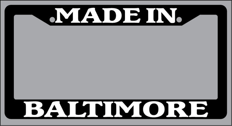 Black License Plate Frame Made in Baltimore Auto Accessory 1077  Mod-GRAPH9856236-962