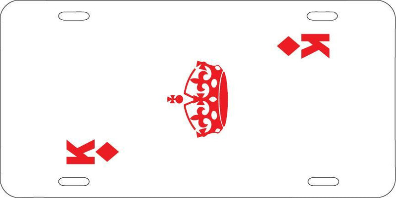 King Of Diamonds White Vanity License Plate Mod-GRAPH9856236-7660