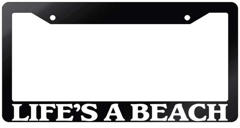 Glossy Black License Plate Frame LIFE&