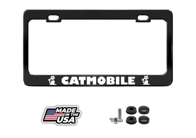 CATMOBILE CATS ANIMAL Metal License Plate Frame Holder Tag