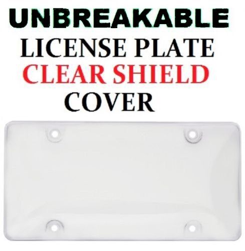 Universal Clear UNBREAKABLE License Plate Shield Cover