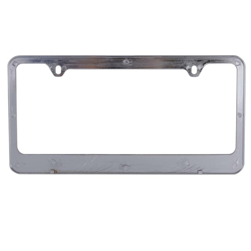 License Plate Frame Holder - Chrome Plated Metal for Front & Rear, 2-Pack