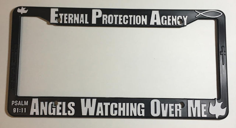 Black 3D License Plate Frame Eternal Protection Agency Auto Accessory  Mod-GRAPH9856236-35