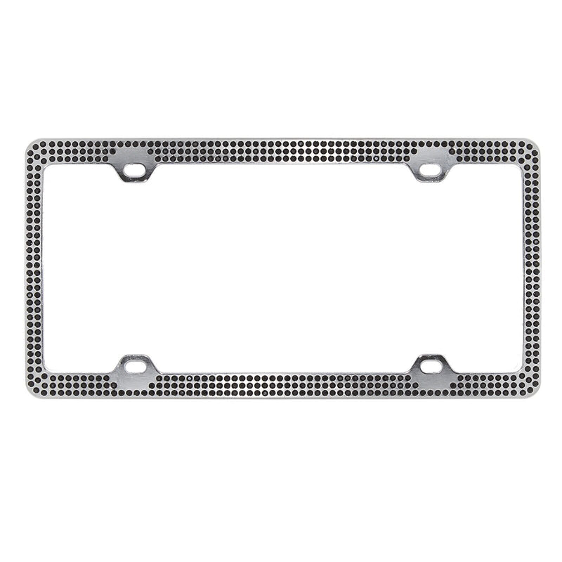 Embedded BLACK Crystal Rhinestone License Plate Frame made w/ Swarovski Elements