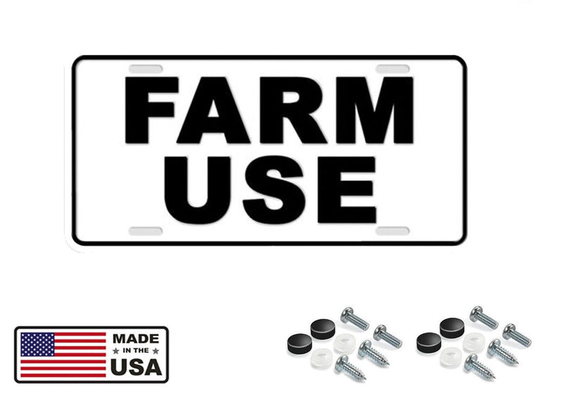 FARM USE Vehicle License Plate Tag METAL car automobile truck farm LT013