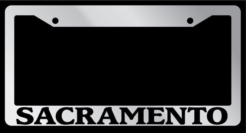 Chrome METAL License Plate Frame SACRAMENTO Auto Accessory 2623  Mod-GRAPH9856236-7833