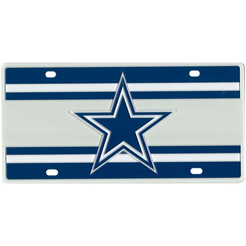 NFL Dallas Cowboys Full Color Super Stripe Inlay License Plate