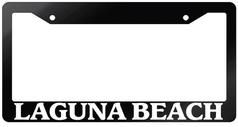 Glossy Black License Plate Frame LAGUNA BEACH Auto Accessory  Mod-GRAPH9856236-6939