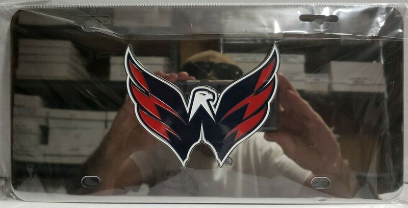 NHL Washington Capitals Chromed Steel Diecast Logo Front License Plate