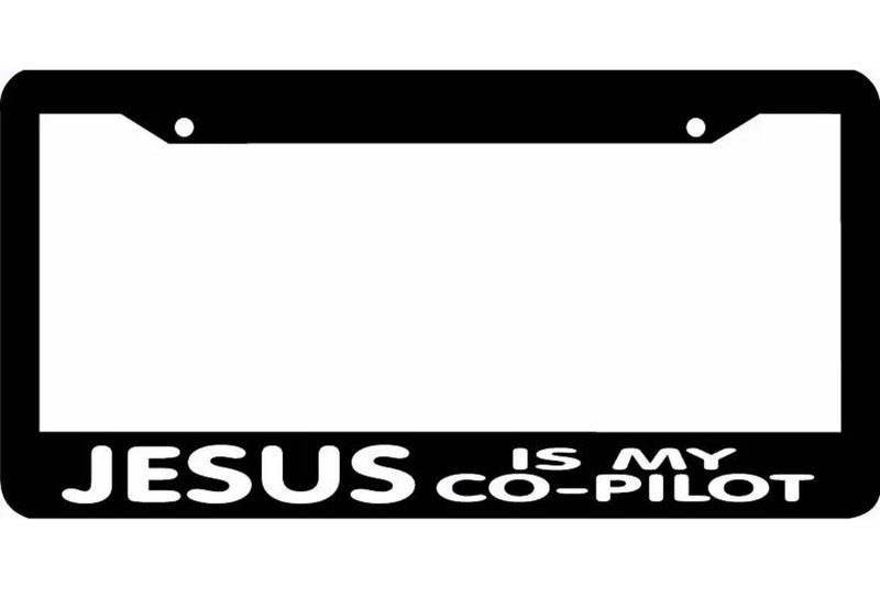 JESUS IS MY CO-PILOT CHRISTIAN License Plate Frame