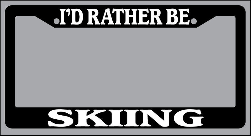 Black License Plate Frame "I&