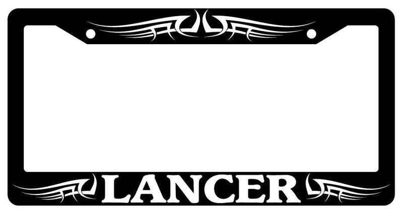 Black License Plate Frame LANCER TRIBAL 