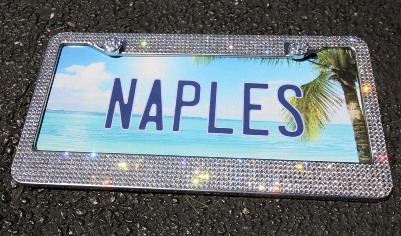 Shine "Crystal" Metal Bling License Plate Frame**US SELLER**