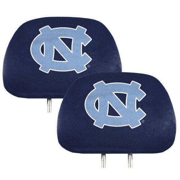 NCAA North Carolina Tar Heels New 2-Piece Printed Headrest Covers