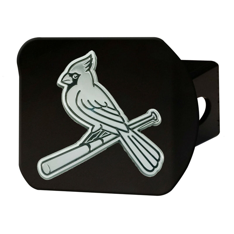 MLB St. Louis Cardinals 3D Chrome on Black Metal Hitch Cover