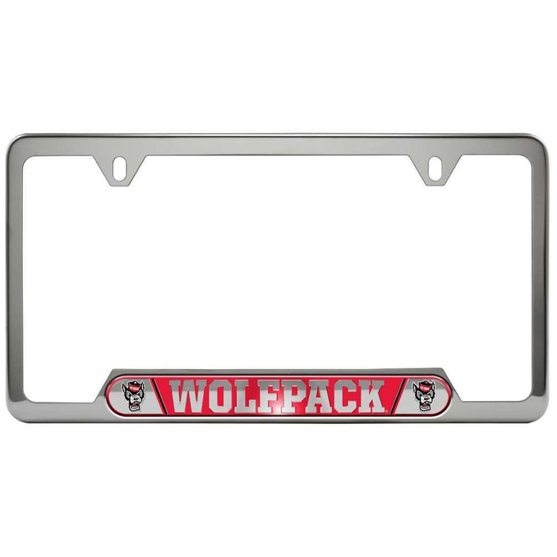 NCAA North Carolina State Wolfpack Stainless Steel License Plate Frame