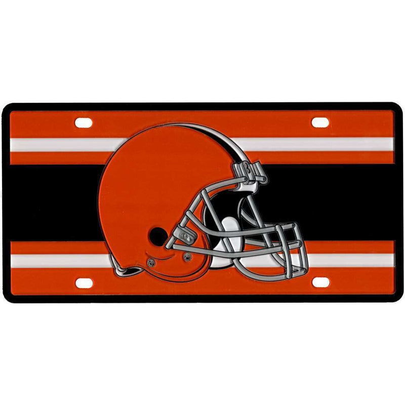 NFL Cleveland Browns Full Color Super Stripe Inlay License Plate