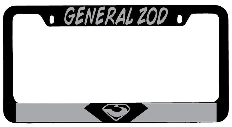 General Zod Black METAL License Plate Frame DC  Mod-GRAPH9856236-7904