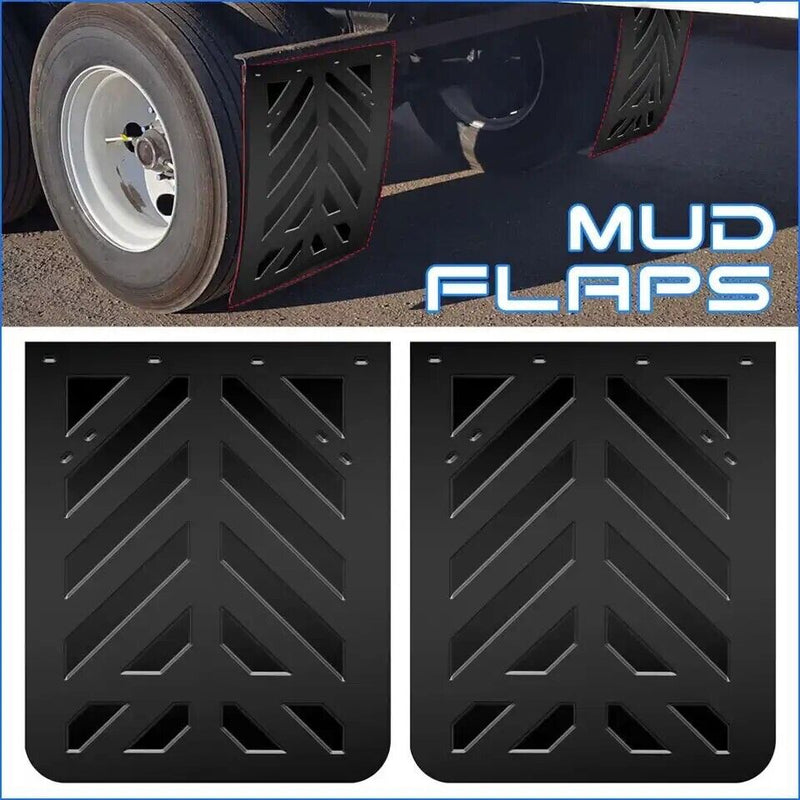 Mud Flaps 24"x 30" Set of 2 Semi Truck & Trailer Heavy Duty 3/8" Thick Rubber