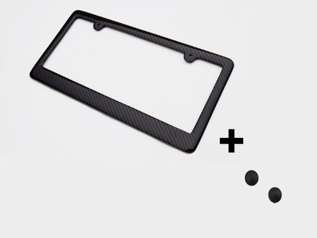 REAL 100% CARBON FIBER LICENSE Plate Frame COVER ORIGINAL 3K TWILL JDM /FF