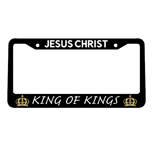 Jesus Christian Religious Car License Plate Frame Plastic God Bless Christ KING