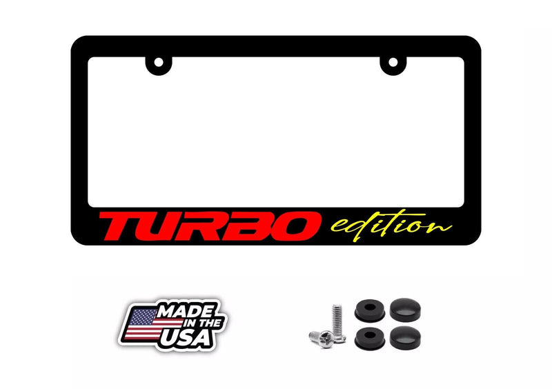 Turbo Edition JDM Racing Drifting Drift Drag Race Slim V01 License Plate Frame