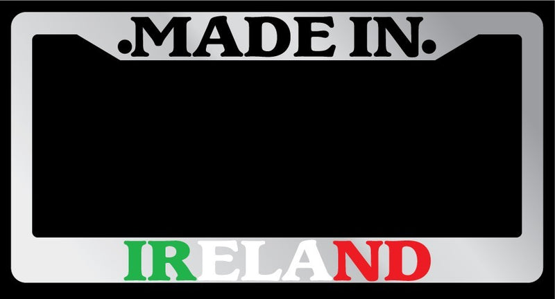 Chrome METAL License Plate Frame Made In Ireland(tri-color) Auto Accessory  Mod-GRAPH9856236-10036