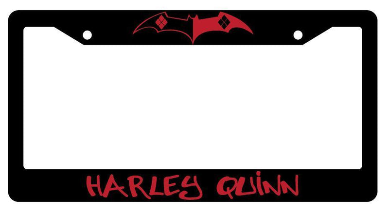 Harley Quinn (DESIGN 3) Black Plastic License Plate Frame Accessory DC  Mod-GRAPH9856236-3987