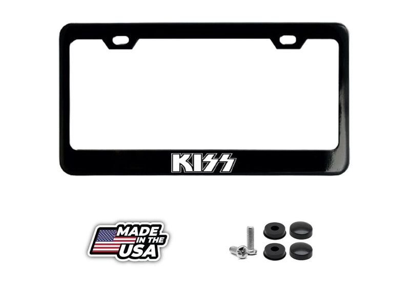 KISS Black License Plate Frame