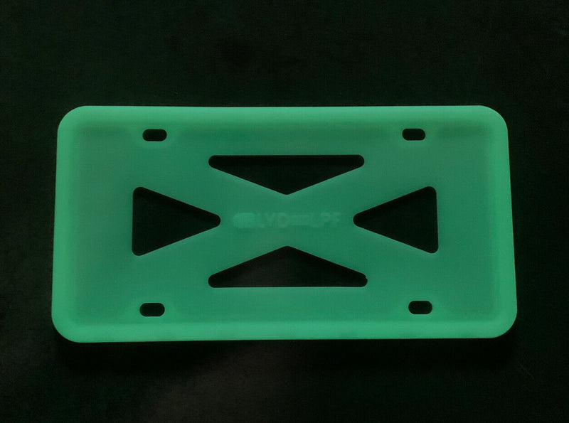 Universal Silicone White License Plate Frame Holder Can Glow in The Dark for Car