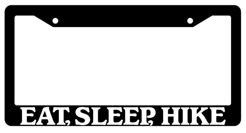 Black License Plate Frame Eat, Sleep, Hike Auto Accessory 717  Mod-GRAPH9856236-3029