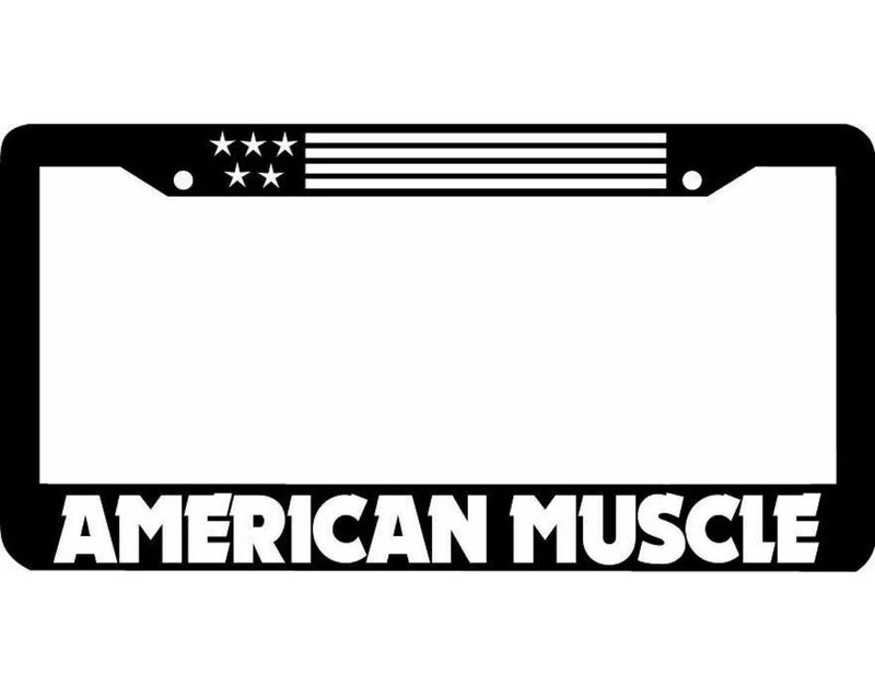 AMERICAN MUSCLE BLACK PLASTIC LICENSE PLATE FRAME