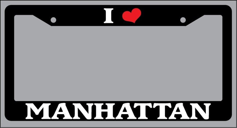 Black License Plate Frame I Heart Manhattan Auto Accessory 972  Mod-GRAPH9856236-1120