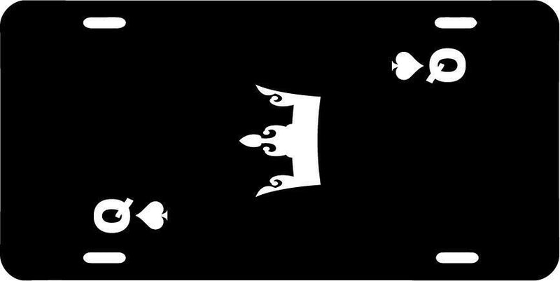 Queen Of Spades Black Vanity License Plate Mod-GRAPH9856236-7713