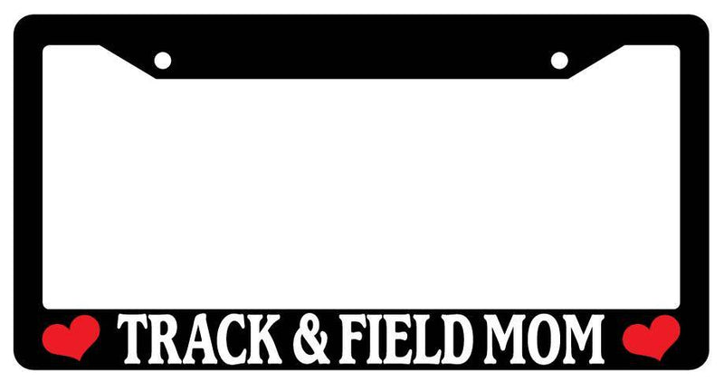 Black License Plate Frame TRACK &amp; FIELD MOM Auto Accessory Novelty  Mod-GRAPH9856236-3217