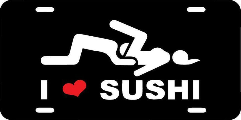 I Love Sushi Vanity License Plate Mod-GRAPH9856236-7750