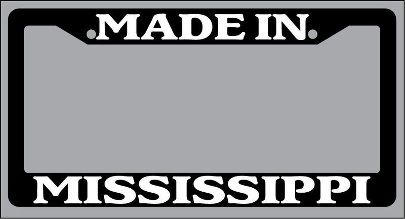Black License Plate Frame Made in Mississippi Auto Accessory 1003  Mod-GRAPH9856236-2968