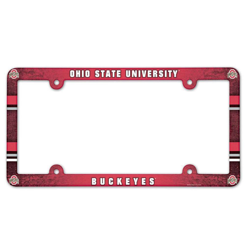 NCAA Ohio State Buckeyes Plastic Full Color License Plate Frame