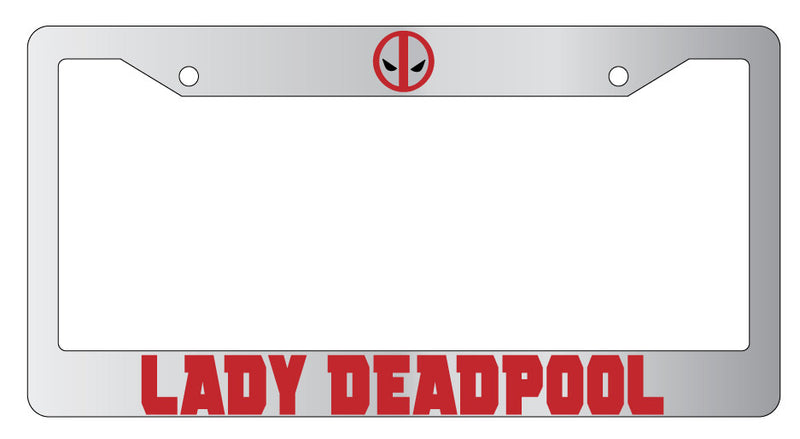 Lady For Deadpool Design 2A Chrome License Plate Frame For Deadpool  Mod-GRAPH9856236-6698