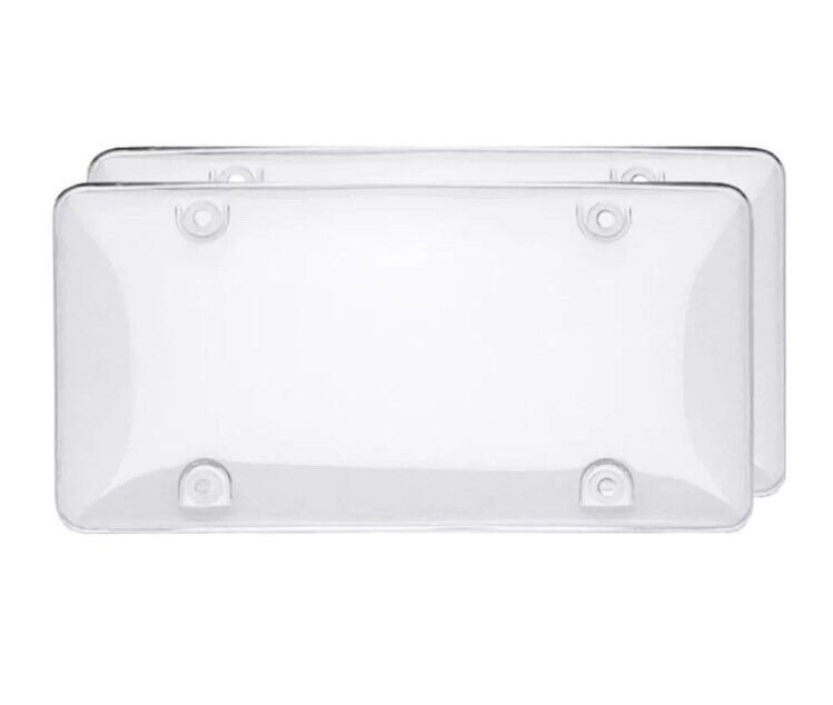 License Plate Cover Traffic Heavy Duty Clear Bubble Design Unbreakable Quality