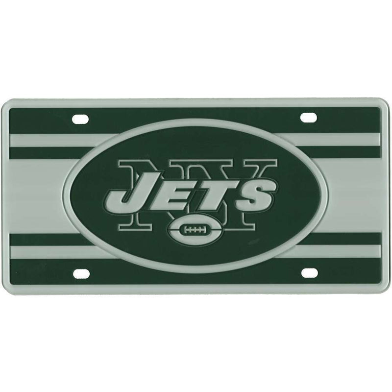 NFL New York Jets Full Color Super Stripe Inlay License Plate