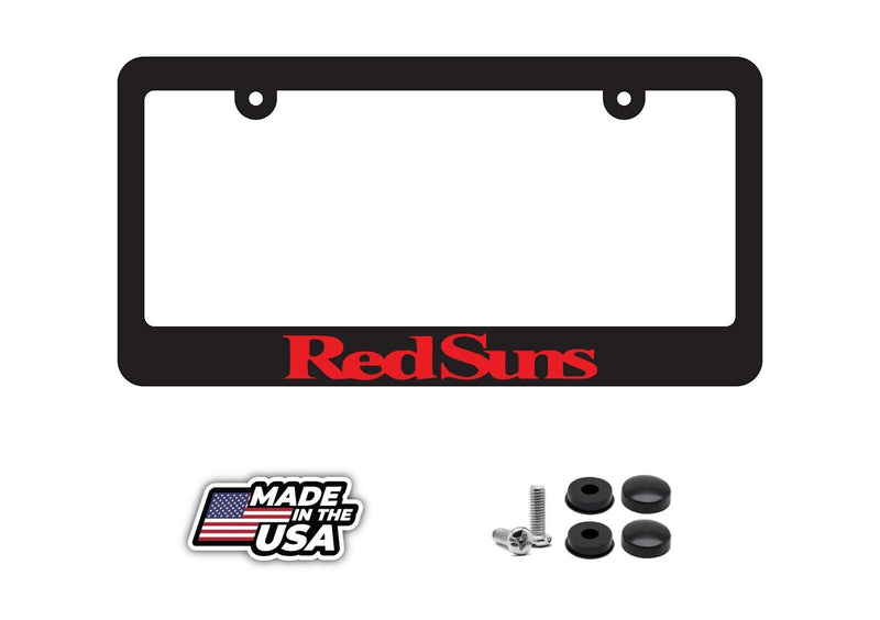 Red Sun Initial D Drifting Group Logo Plastic License Plate Frame