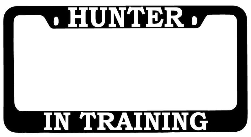 Black METAL License Plate Frame Hunter In Training Auto Supernatural  Mod-GRAPH9856236-9089