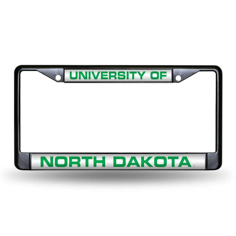 NCAA North Dakota Fighting Hawks Inlaid Acrylic Black License Plate Frame