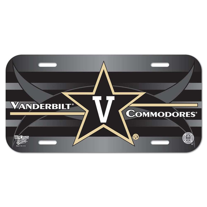 NCAA Vanderbilt Commodores Plastic License Plate