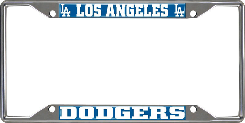 MLB Los Angeles Dodgers Chrome Metal License Plate Frame