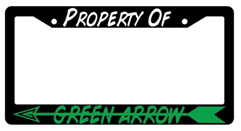Property Of Green Arrow Black Plastic License Plate Frame DC  Mod-GRAPH9856236-956