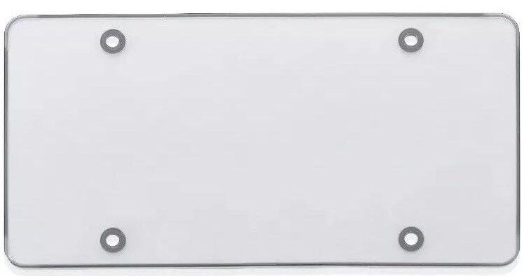 Flat Clear License Plate Cover - 2 Pack of Heavy-Duty Shields - UBREAKABLE