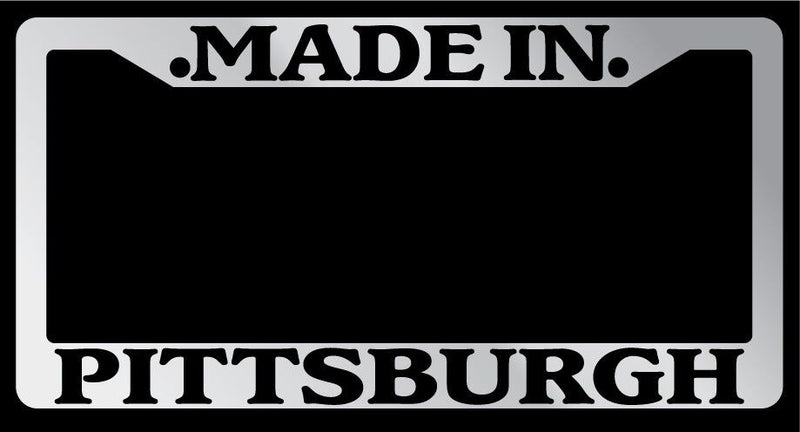 Chrome METAL License Plate Frame Made In Pittsburgh Auto Accessory 2533  Mod-GRAPH9856236-10024