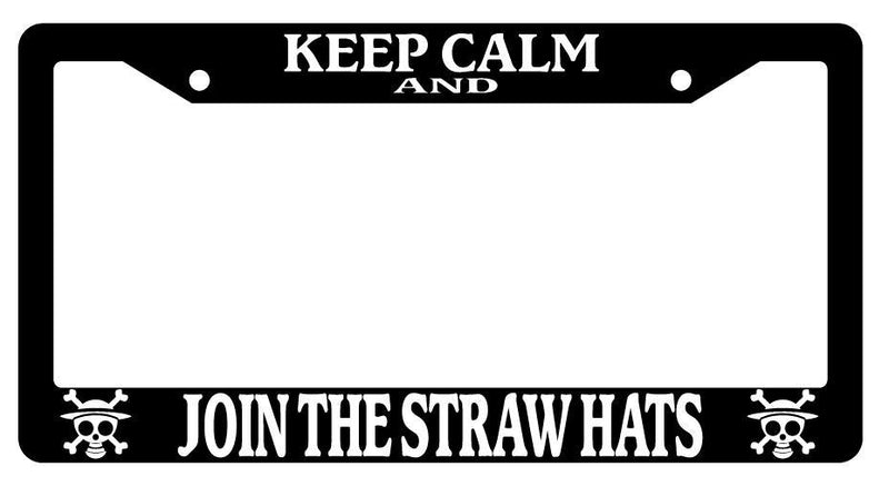 Black License Plate Frame KEEP CALM AND JOIN THE STRAW HATS (LOGOS) Auto  Mod-GRAPH9856236-3705